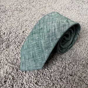 J.Crew Factory 100% Linen Tie Green